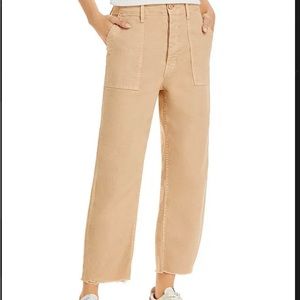 Mother white patch pocket cropped pant